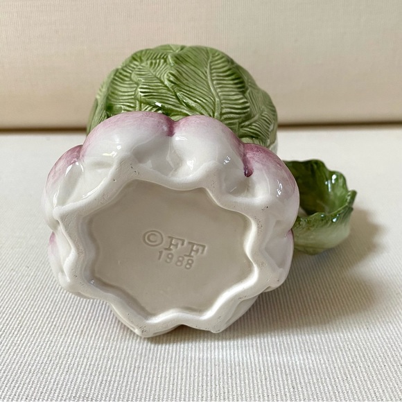 VINTAGE FITZ & FLOYD 1988 VEGETABLE GARDEN TURNIP MUG, HAND PAINTED - Picture 6 of 7